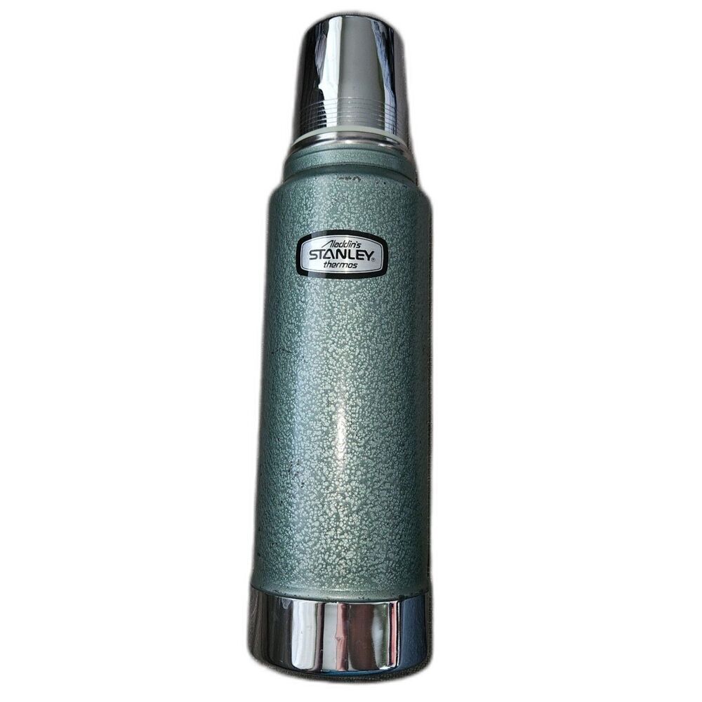 Vintage STANLEY ALADDIN Stainless Thermos Complete A944C Quart  #100 Green